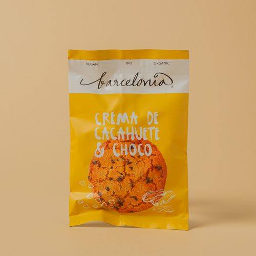 Galletas crema de cacahuete y chocolate Barcelonia 50g
