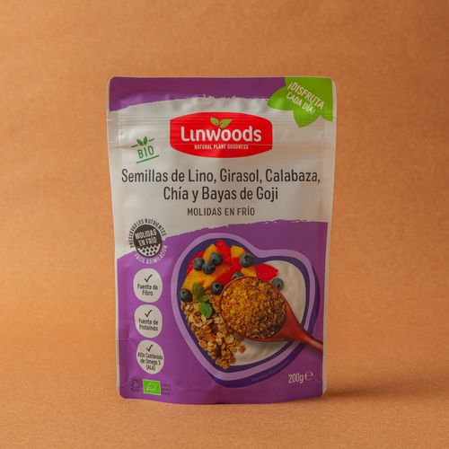 Llavors de lli, xia i baies de Goji Linwoods 200g