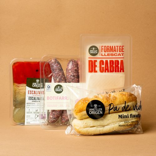 Lote bocadillo butifarra con escalivada