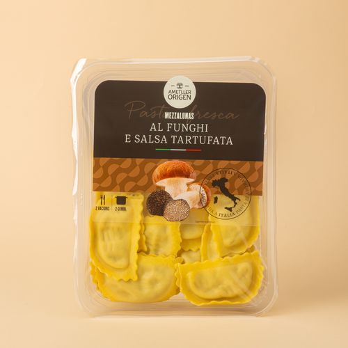 Mezzelune de setas con salsa trufada Ametller Origen 250g