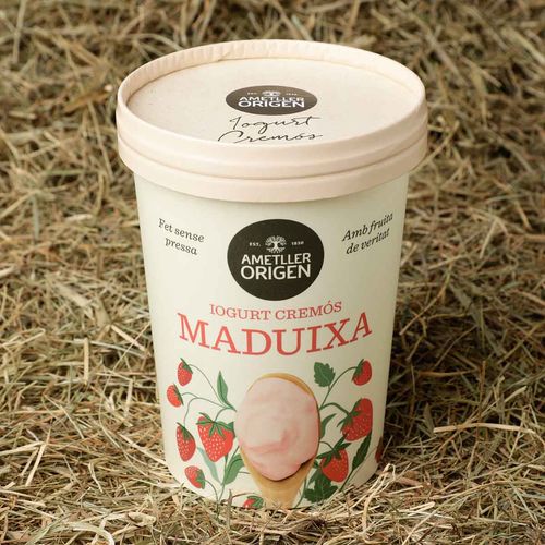Yogur cremoso de fresa Ametller Origen 500g