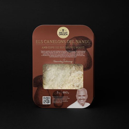 Canelones de carne asada con boletus a la crema Nandu Jubany 460g - 3uds.